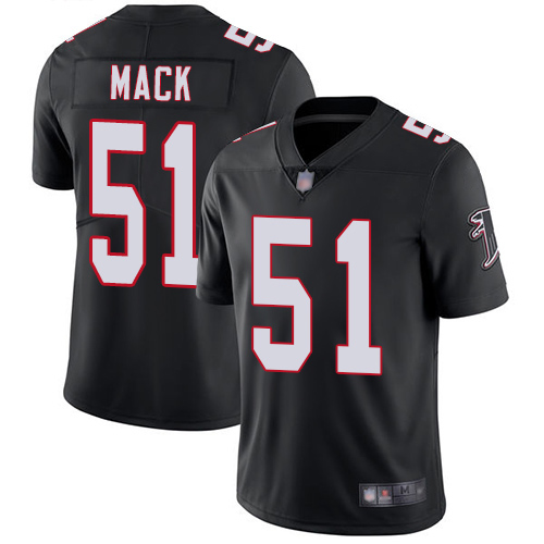 Atlanta Falcons Limited Black Men Alex Mack Alternate Jersey NFL Football #51 Vapor Untouchable->nfl t-shirts->Sports Accessory